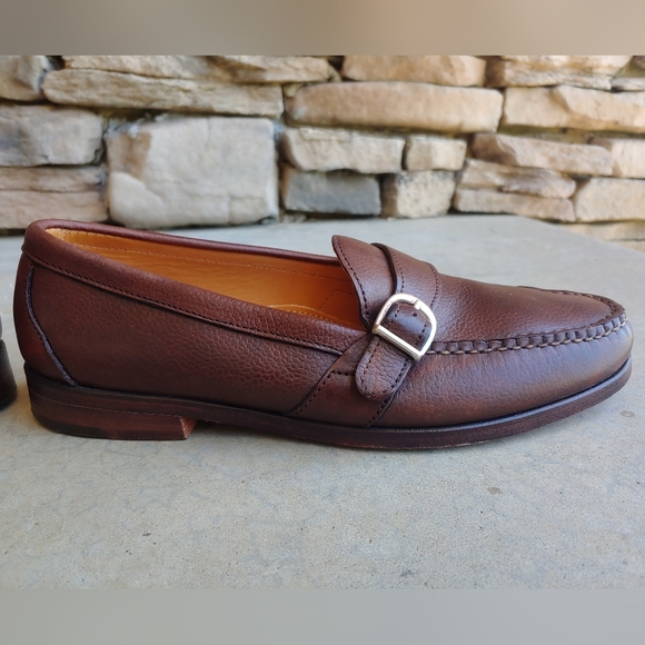 Vintage Paul Stuart Brown Leather Buckle Penny Loafers | Preppy, Formal - Picture 10 of 17